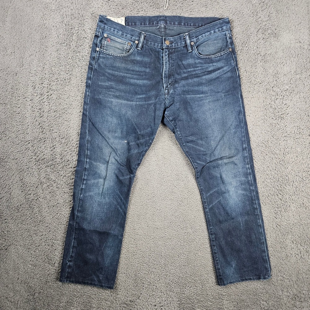 Polo Ralph Lauren Varick Slim Newton Indigo Jeans Mens 36x29 Blue Denim